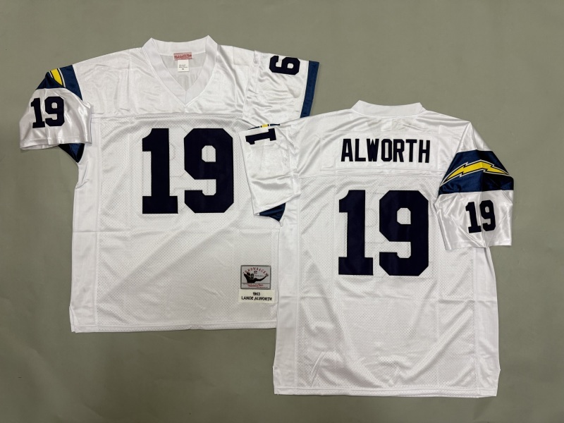 Men 2025 Los Angeles Chargers #19 Alworth white Throwback Limited NFL Jersey style 002->los angeles chargers->NFL Jersey